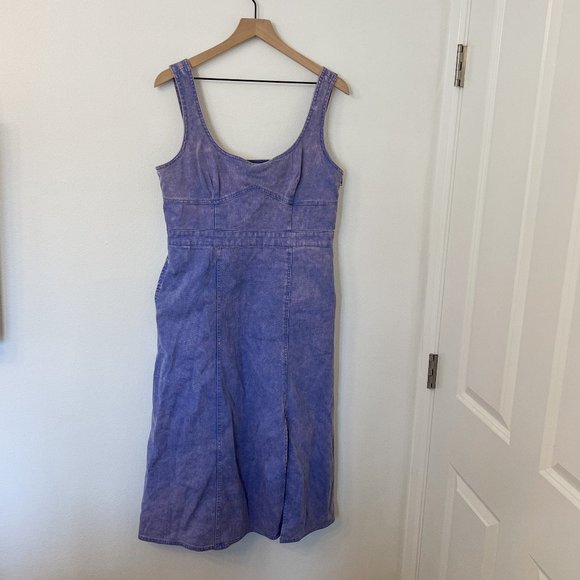 NWT Future Collective Purple Denim Dress - Picture 2 of 5